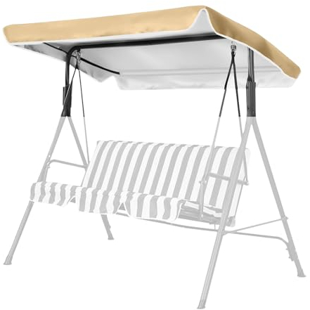 Columpio de Jardín Balancin de Jardín, Mecedora Hamaca Terraza Techo Toldo Balcón 2 y 3 Plazas, Columpio Jardín Tipo Balancín Toldo, 200 x 145 cm