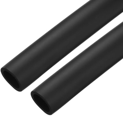 sourcing map 2 x 1 m Rohrisolierungsschlauch, 25 mm Innendurchmesser, 35 mm Außendurchmesser, Schaumstoffschlauch für Griffstütze, Schwarz