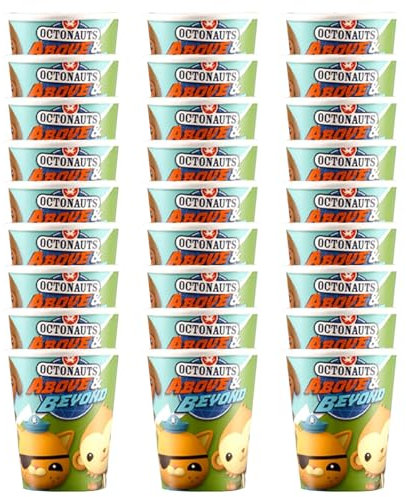 Mighty Mojo Oktonauten-Feierbecher: Packung mit 20 bunten Partybechern, perfekt für Kindergeburtstage, Partys mit Ozean-Motto und lustige Zusammenkünfte, Einweg-Trinkgeschirr für einen Spritzer