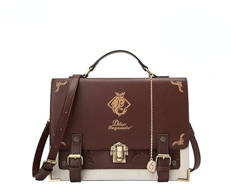 Keraldinv Anime Impact Diluc Ragnvindr PU Messenger Bag Backpack Satchel Messenger Bag Lederbekleidung Braun