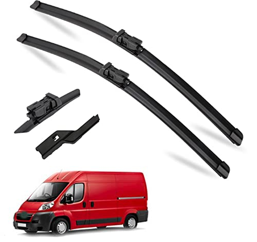 WEHOMY Scheibenwischer Auto Wischerblätter Für Citroen Für Relais Für Jumper 2006-2013 Windschutzscheibe Windschutzscheibe Frontscheibe Zubehör 26+22 LHD RHD (Color : Left Steering26 22)
