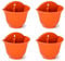 AC - Pack de 4 macetas de plástico para Pared, macetero, Tiesto de Colgar, Recipiente para Plantas, Flores, balcón, Porche, hogar, Fabricada en España (Marrón - 26 x 29,5 x 19 cm)