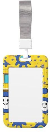 Porte-carte d'identité imprimé bus scolaire, badge pour carte de visite, unisexe, facile à transporter