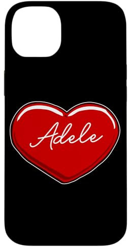 Hülle für iPhone 14 Plus Handgezeichnetes Herz Adele - Vornamen Herzen I Love Adele