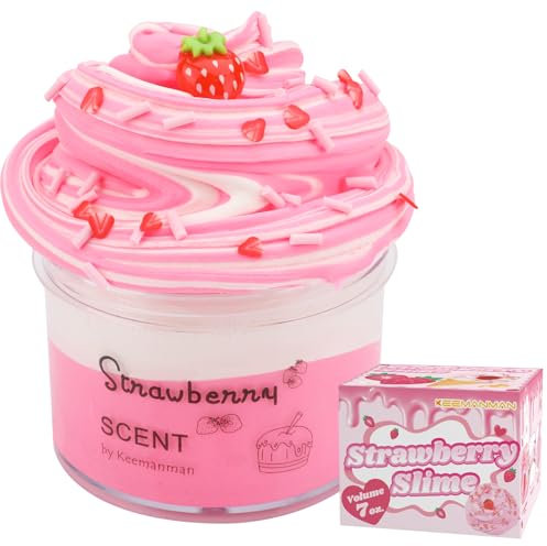 Slime Beurre alla Fragola, 200 g – Kit Slime Parfumé – Jouet Carino Preppy per Ragazze et Garçons – Cadeau Compleanno pour Ado, Enfants, Fête et Remplissage Chaussette