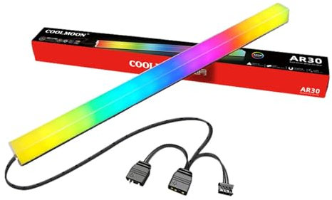 Computerkoffer Lichtleiste - LED -Lichtleiste, PC Light Bar | RGB-Lichtstange, Aluminiumlegierung doppelseitiger leuchtender Light Bar Computer Case Light Bar, beste LED-Lichtstange für PC-Hülle-B