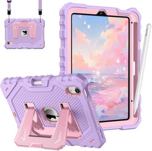 FINTIE Cover per iPad mini 7a Gen (A17 Pro) 2024/iPad mini 6a Gen 2021 8,3 | con Portapenne, Antiurto Robusta Custodia Protettiva Case con Supporto Integrato, Lavanda