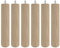 DUÉRMETE ONLINE Lot de 6 Pieds en Bois pour Base tapissée, cylindriques filetés, Hauteur 25 cm, Couleur Naturelle