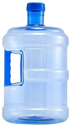 Gralara Bouteille d'eau Réutilisable Transparente avec Anse Solide Cruche Portable en Pet avec Bouchon Étanche Bidon Vide pour Distributeur d'eau Pota