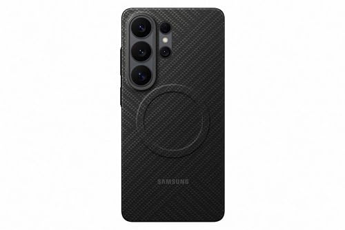 Samsung Carbon Magnet Smartphone Case EF-KS948, Hülle für das Galaxy S26 Ultra, Handy-Hülle mit Magnetring zur Anbringung von Zubehör, Schutz Case, stoßfest, dünn und griffig, Black