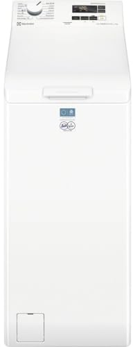 Electrolux EW6T57A Carga superior para lavadora, capacidad 7 kg, clase A, PerfectCare 600 con SensiCare, programa de vapor antialérgico, motor inversor+, TimeSave, 890 x 400 x 600 mm, blanco