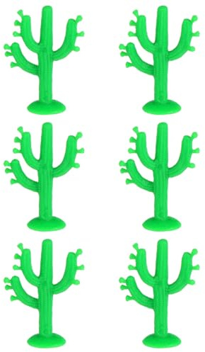 ifundom 50 Pezzi Miniatura Cactus Plastica 5cm Verde, Set Decorativo