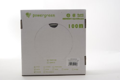 Powergreen CAB-06100-BU Bobina de Cable Cat 6 Utp 100 metros Rígido Caja