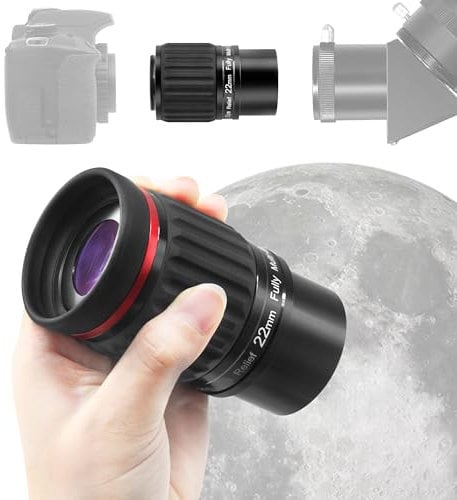 Astromania Telescope Eyepiece 22mm 2 Inches Super Wide Angle 70 Degree Telescope Lens with T/T2 Camera Thread, Multi-Coated ED Element SWA Eyepiece Telescope Accessorie for Astrophotography Cameras