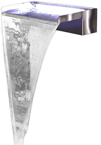 Köhko, cascata “ALBERTA” in acciaio inox V2A, fontana con caduta dell’acqua opaca