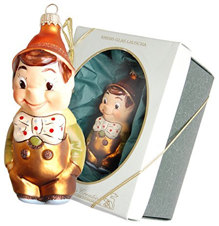 Krebs Glas Lauscha - Weihnachtsdekoration/Christbaumschmuck aus Glas - Märchenschmuck Pinocchio - Inhalt: 1 Stück - Größe: ca. 11 cm - Made in Germany