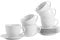 Argon Tableware White Cappuccino Large Coffee Cup/Saucer Set - 320ml (11oz) - Set of 6