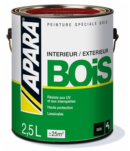 Peinture Bois Satin - APARA 2.5 litres Blanc