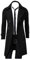 Kolylong Mantel Herren Herren Vintage Lang Wollmantel Slim Fit Trenchcoat Männer Wolljacke Windbreaker Business Parka Outwear Überzieher Strickjacke Cardigan (XXL, Schwarz)