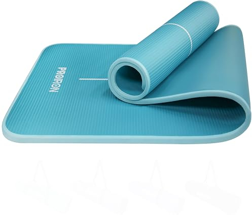PROIRON Yoga Mat Thick 10MM - NBR Yoga Matt Exercise Fitness Foam Large Padded Non-Slip High Density for Pilates, Stretching, Home Gym Workout Men Women with Free Carry Strap (1830mm x 660mm, Green)
