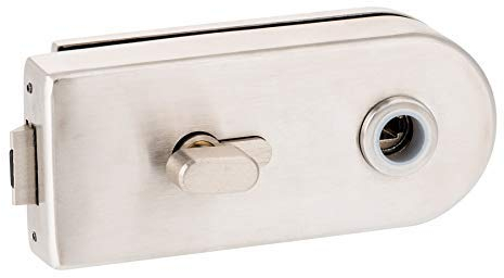 ck-tuerbeschlaege Glastürschloss D WC | V2A Edelstahl matt | metallische Innenmechanik (auswärts öffnend)