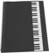 Dilwe Musik-Notizbuch, Manuskriptpapier-Notizbuch 50 Seiten Notenschrift Notizen-Notenblatt Manuskript-Schreibpapier( Schwarzes Klavier)