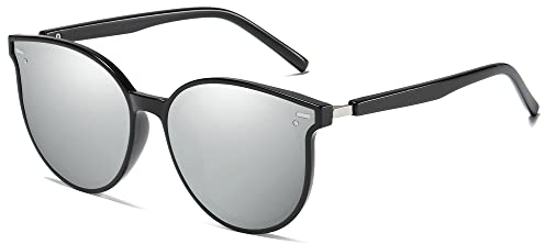 IPOW Lunette de Soleil Homme Polarisée à Verre Réléchissant-Effet Miroir, Lunettes de Soleil Femme à 100% Anti-UV 400