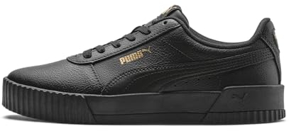 PUMA Women Carina L Sneakers, Puma Black-Puma Black-Puma Team Gold, 7 UK