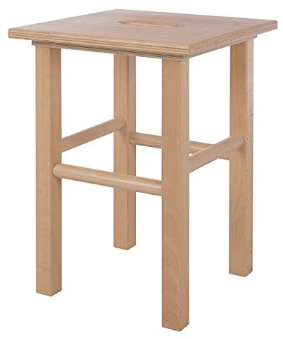 Sport-Tec Holzhocker aus Hartzholz, Arbeitshocker, Sitzhocker, Schemel, Kinderhocker