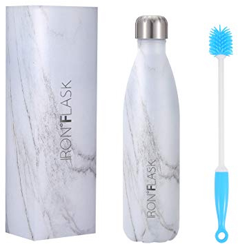 Stainless Steel Water Bottle - Vacuum Insulated Metal Flask - Hot 12hrs & Cold 24hrs Drinks - Double Walled Leakproof Thermos - Sports Gym Travel Kids