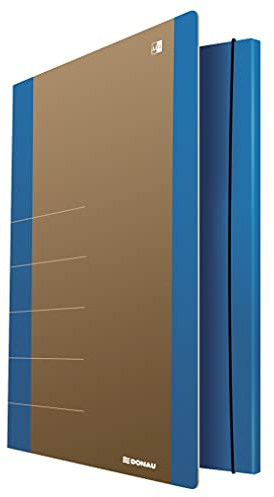 DONAU LIFE 2060001FSC-10 Mappe mit Gummiband Karton/Pappe Grammatur 500 g/m2 mit 3 Klappen DIN A4, Blau |Sammelmappe Dokumentenmappe Einschlagmappe Für Büro, Schule und Zuhause | die FSC® Zertifiziert