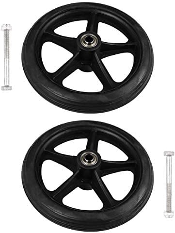 Healifty 2Pcs Vorderrad Rollstuhl Rad Vollrad Ersatz für Rollstühle Rollatoren Walker 7 Zoll