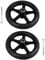 Healifty 2Pcs Vorderrad Rollstuhl Rad Vollrad Ersatz für Rollstühle Rollatoren Walker 7 Zoll
