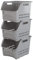 Asking Gray Stackable Storage Basket, 3-Tier Multi-Purpose Stacking Wire Organizer Kitchen Baskets Rack