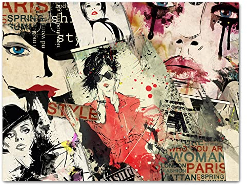 wandmotiv24 Leinwandbild Kunst & Gemälde, Querformat, Pop-Art M0106