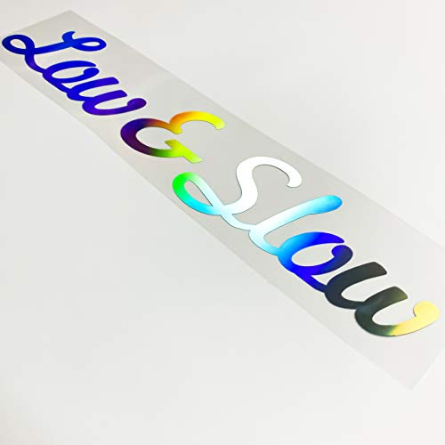 Auto Aufkleber Low&Slow Tuning Sticker New Hologramm Shiny Slick Oil Carstyle Royal Dub Low Static Lifestyle Limited Edition Performance