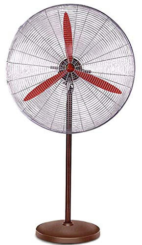 YWangQiang 3-Speed Pedestal Oscillating Fan with Mesh Safety Grill/Industrial Fan/Large Fan/Mechanical Control Apply to Factories/Commercial/29.5 Inch – Black/Red