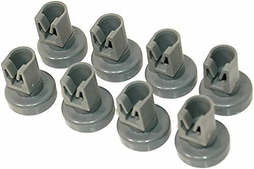 Aspares Ruedas para cesta superior para lavavajillas Zanussi 25 mm (juego de 8 piezas)