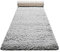 Teppich - Läufer, nachhaltig, modern, einfarbig, kuschelig weich und sehr flauschig, Hochflor bestens geeignet für Wohnzimmer, Schlafzimmer, Kinderzimmer, Matteo (80 x 300 cm, Grau Silber)