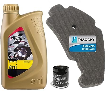 KIT TAGLIANDO FILTRO ARIA FILTRO OLIO ED OLIO PER PIAGGIO BEVERLY 125-200 - BEVERLY 250 - PIAGGIO BEVERLY 300 ORIGINALE PIAGGIO.
