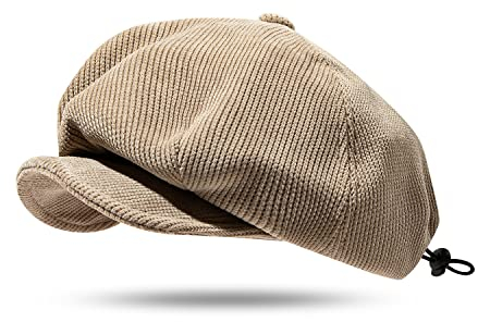 CLAPE Unisex Newsboy Flat Cap Retro Schiebermütze Tellermütze Shelby Mütze Herren Sommer Schirmmütze 4 Panel Barett Cap