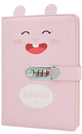 LinYesh A5 Creative Vintage PU Leather Combination Lock Diary, Writing Notebook Planner Organiser, Password Diary, Secret Diary, Gift for Children Kid Girls Boys, 220 x 150 mm