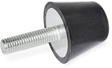 Ganter Normelemente GN 253-50-M10-20-55 Tampone di Arresto con Vite, Nero, Gewinde d2: M10x20
