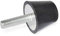 Ganter Normelemente GN 253-50-M10-20-55 ANSCHLAGPUFFER MIT SCHRAUBE, schwarz, Gewinde d2: M10x20