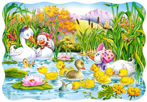 alles-meine.de GmbH Puzzle 30 Teile - das hässliche Entlein - Märchen Hans Christian Andersen - Kinderpuzzle für Kinder - Ente Entchen Tiere