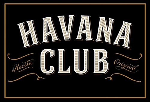 mrdeco Plaque décorative en métal bombée 20 x 30 cm Havana Club