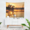 CEVAN Wandbehang Fotodruck Wandtuch Landschaft Sonnenuntergang Wandteppich Bunt Baumwolle Wanddekoration Teppich Gelb Wanddekoration Bedruckter Stoff 200X150 cm