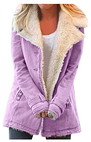 KONG JIMFAN Sweatjacke Damen Laufjacke Damen Hoodie Oversize Damen Steppjacke Lang Jacke Damen Leather Jacket Woman Regenjacke Wasserdicht Wintermantel Damen Damen-Jacken(Purple,4XL)