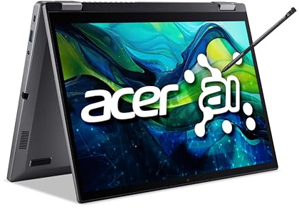 Acer Aspire Spin 14 (ASP14-52MTN-79EW) Convertible Notebook, 14 WUXGA IPS Touch-Display, Intel Core Ultra 7 155U, 32 GB RAM, 1 TB SSD, Intel Grafik, Windows 11, QWERTZ Tastatur, grau
