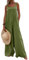 Loalirando Salopette da Tuta Casual Donna Tuta Estiva Donna Tuta Intera Jumpsuit Donna Senza Maniche Playsuit Tuta a Gamba Larga con Tasche da Spiaggia (Verde Militare, XL)